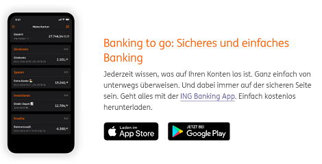 Banking to go App ING