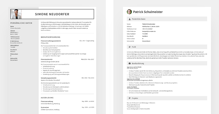 Lebenslauf online erstellen mit CV-Maker