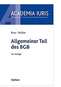 Allgemeiner Teil des BGB Hans Brox Wolf-Dietrich Walker 
