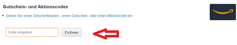 amazon gutschein einlösen