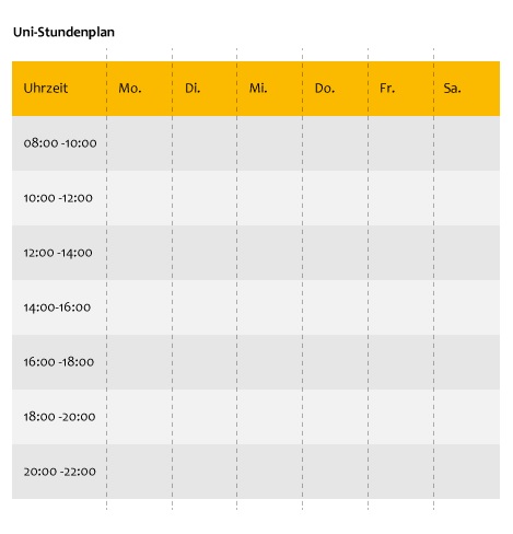 Wie Erstelle Ich Meinen Uni Stundenplan