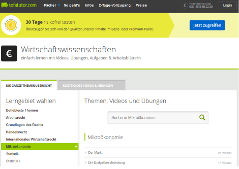 wirtschaftswissenschaften lernvideos sofatutor bwl vwl