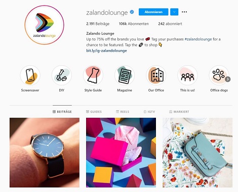 zalando lounge instagram