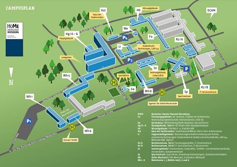 Campusplan der Hochschule Merseburg